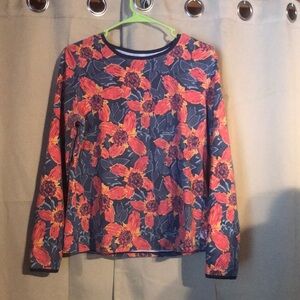 Swimming long sleeve shirt. Hang ten size medium floral print